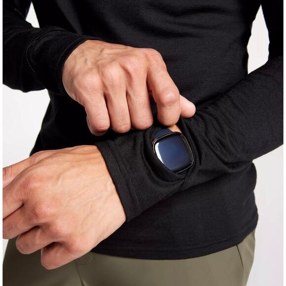 VRST X Smartwool Long Sleeve 1/4 Zip Men L Black Gray Merino Wool Stretchy Shirt - Picture 5 of 12